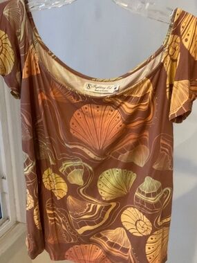 Fighting Eel Made in Paradise Brown Top Size S